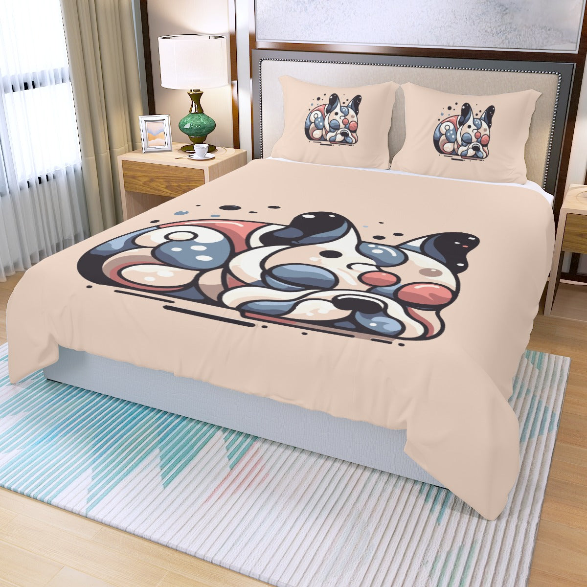 French Bulldog Claud Bedding Set Cute Frenchie Essential
