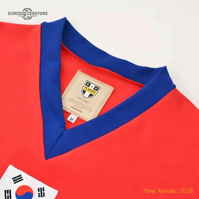 Outstanding South Korea 1950s Retro Football Shirt - Economical