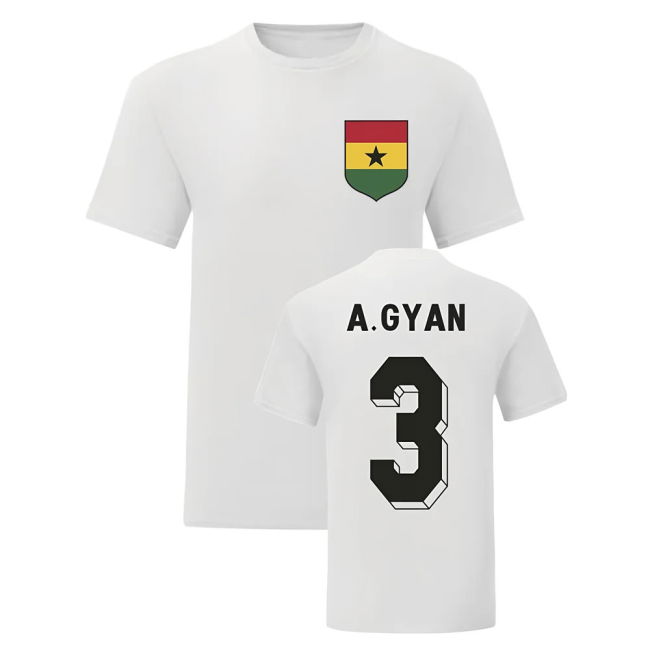 Top-Tier Exclusive-Design Asamoah Gyan Ghana National Hero Tee (White)