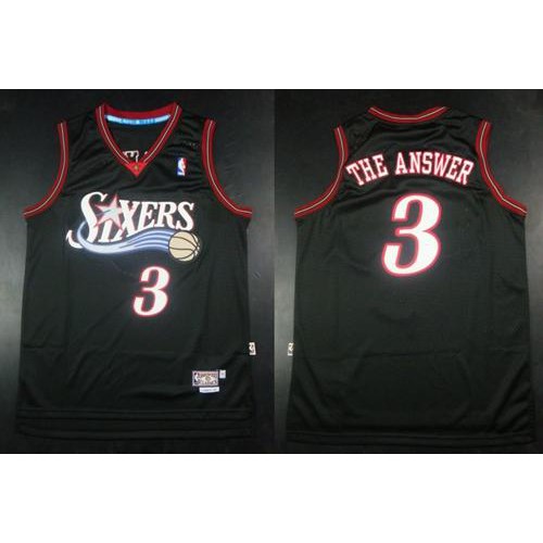 76ers Black Philadelphia 76ers #3 Jersey - Basketball Jersey
