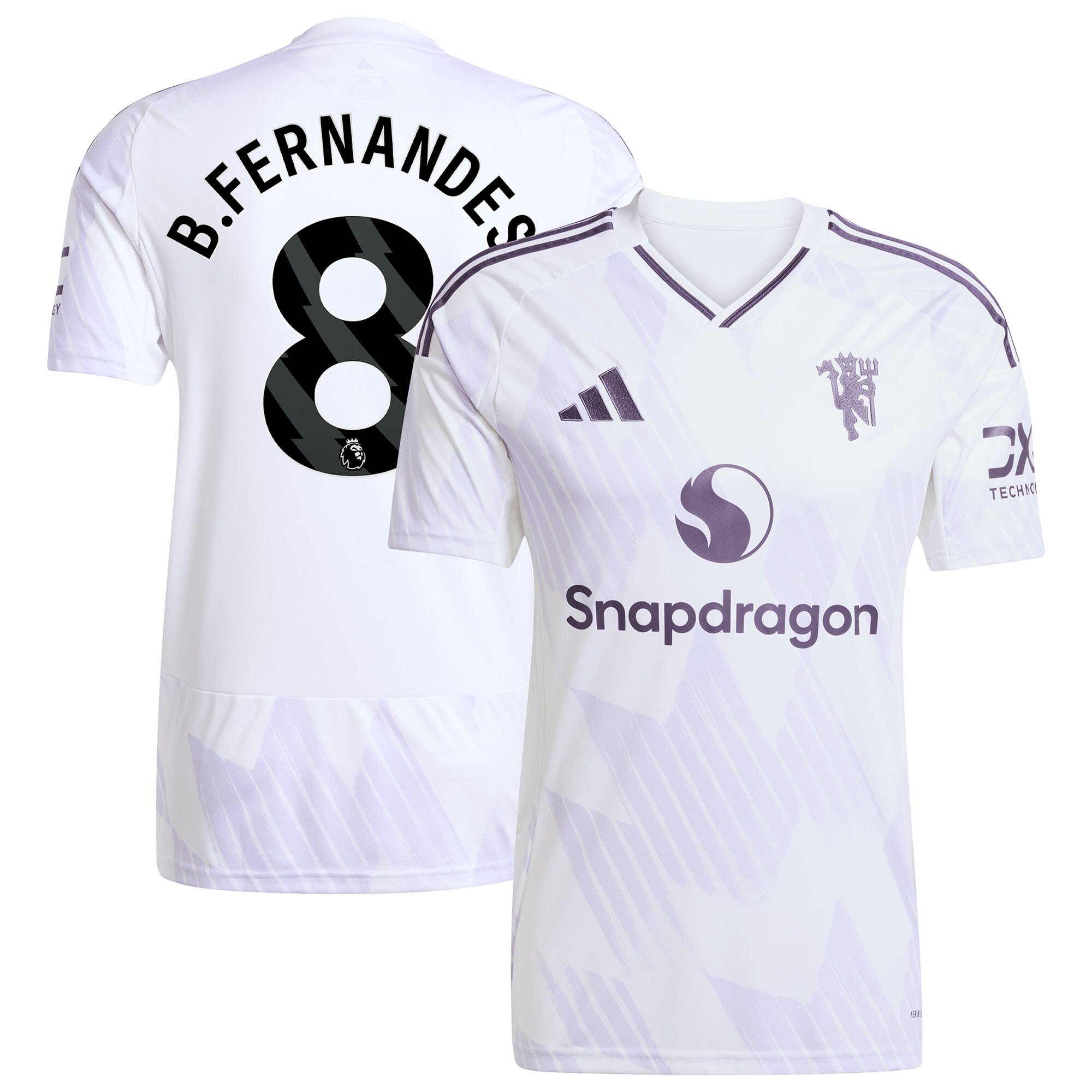 [SJH] Bruno Fernandes Manchester United 2025/26 Away Replica Player Jersey - White