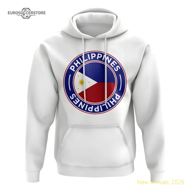 Top-grade Philippines Football Badge Hoodie (white) - World Cup Edition