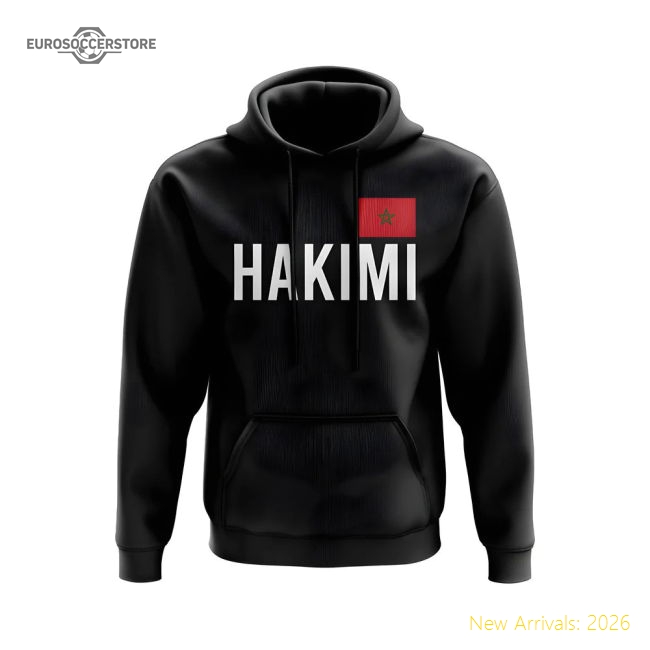 Top-grade Achraf Hakimi Arab Champions Name Hoody (black)