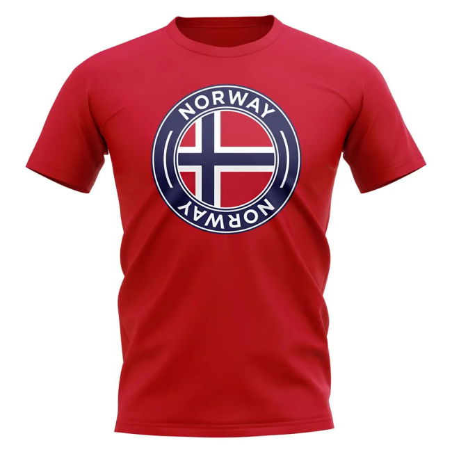 Norway Football Badge T-Shirt (Red) Euro Authentic Netherlands