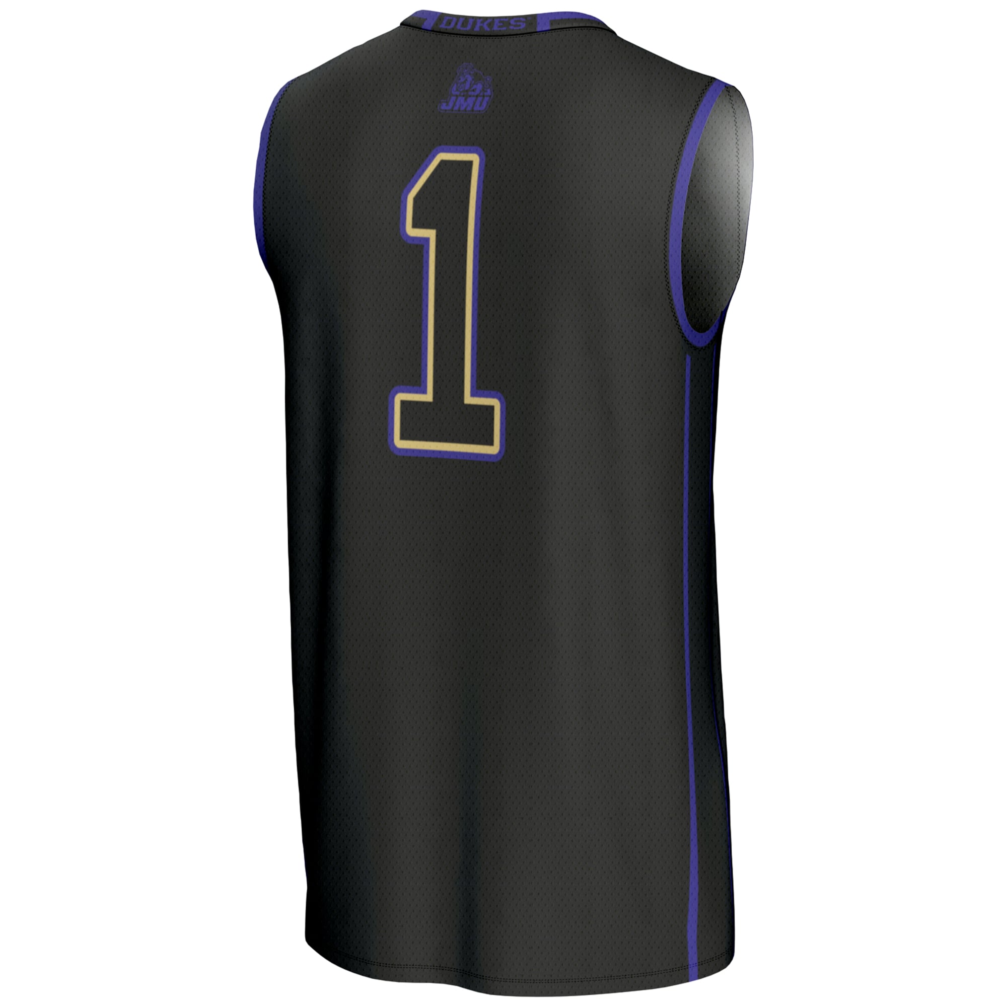 #1 James Madison Dukes GameDay Greats Lightweight Basketball Jersey - Black