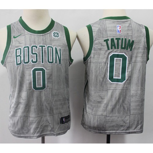 Top-Grade Celtics #0 Jayson Tatum 2024 City NBA Swingman Jersey Gray