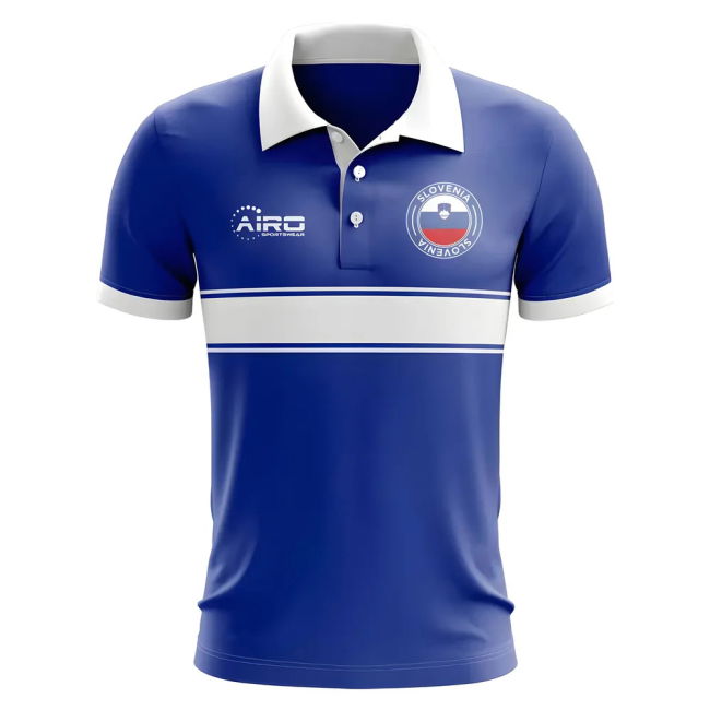 High Slovenia Concept Stripe Polo Shirt (Blue) Match Kit
