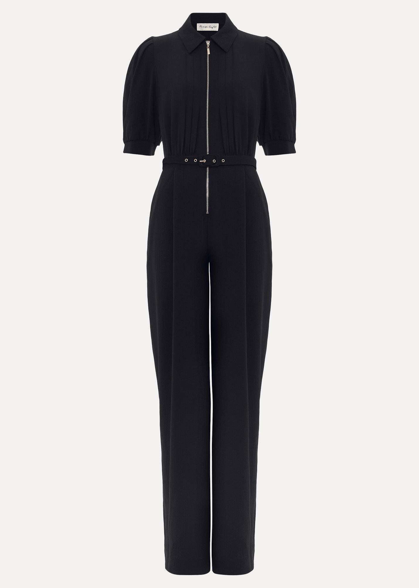 Petite Candice Navy Zip Jumpsuit