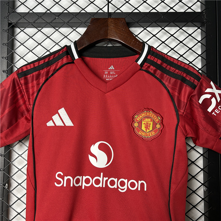 Kids Manchester United 2526 Home Soccer Kit ShirtShorts - Official