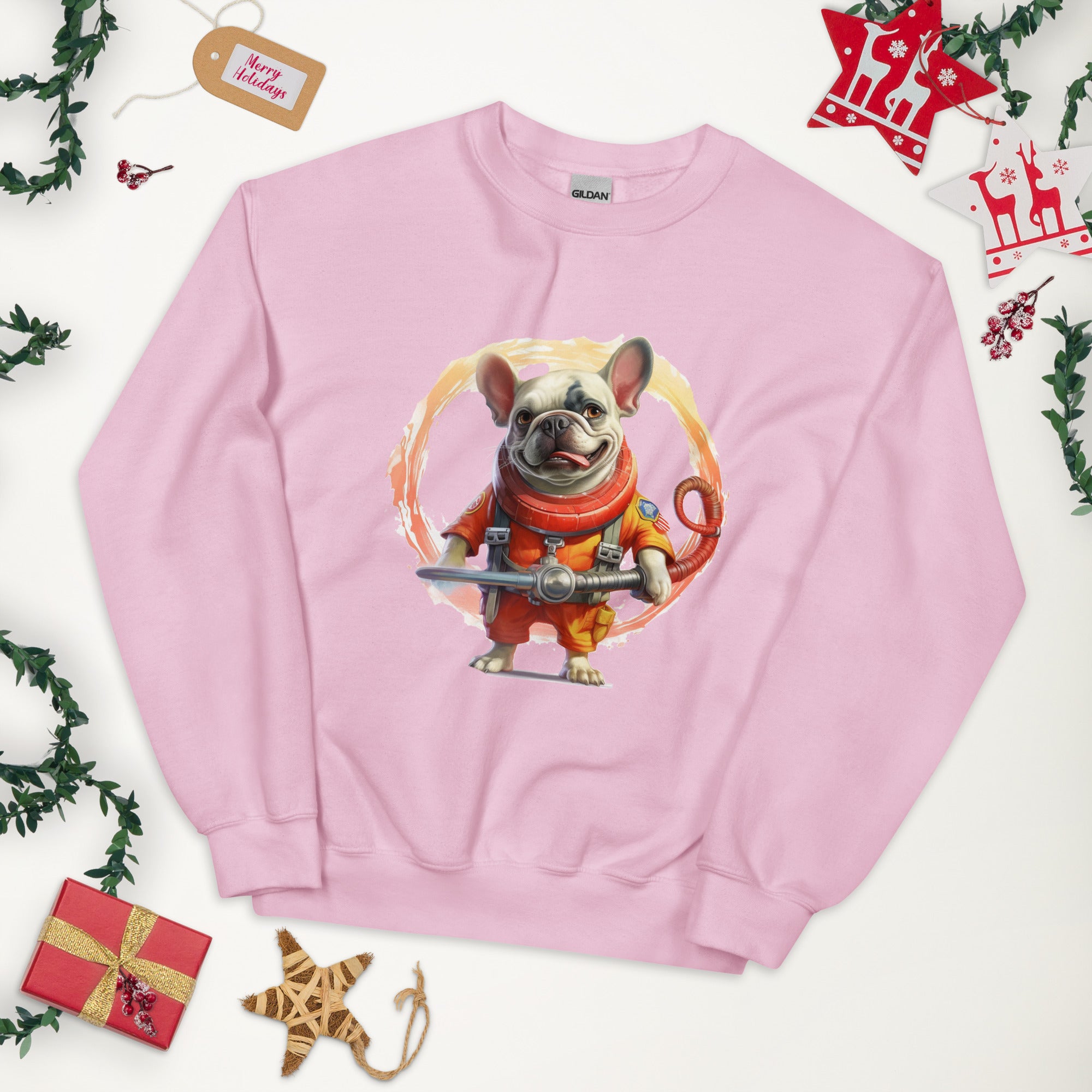 NeuroFire - French Bulldog Firefighter Inspired Crew Neck Sweatshirt