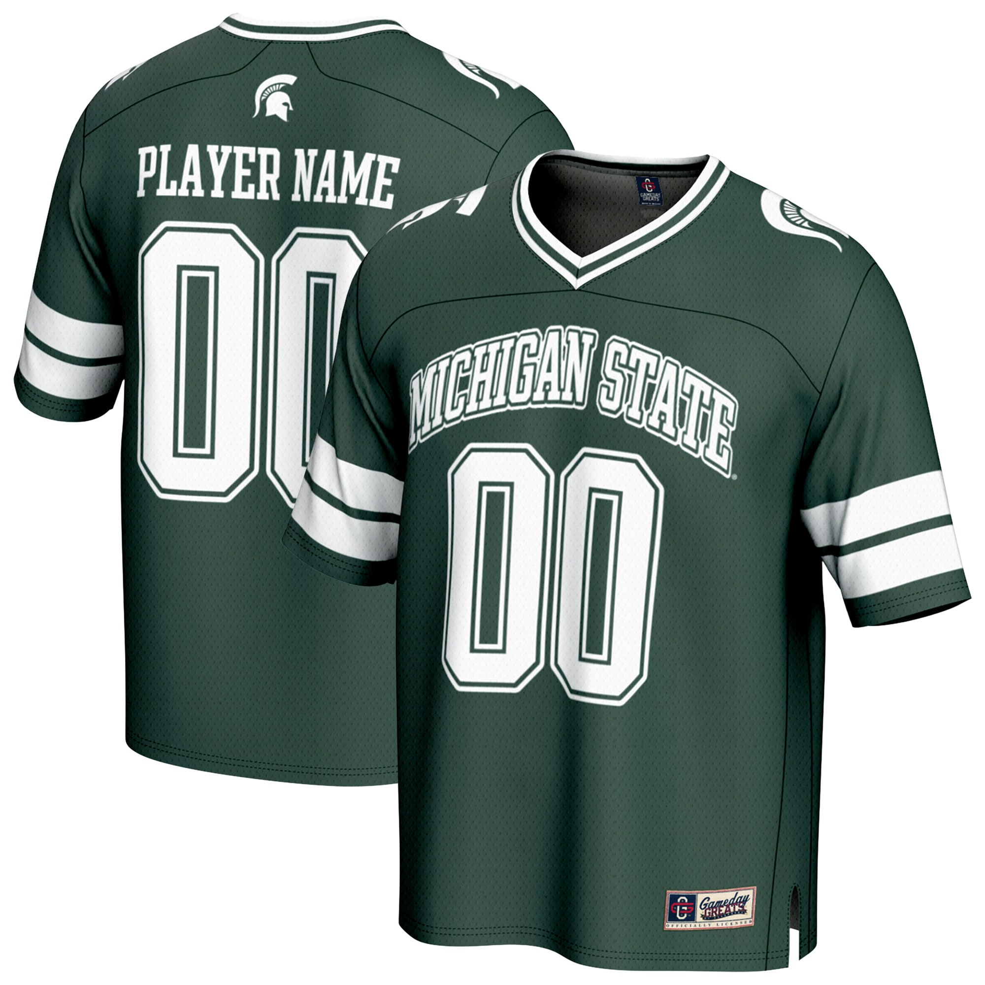 [NJP] Michigan State Spartans GameDay Greats Unisex NIL Pick-A-Player Football Fashion Jersey - Green