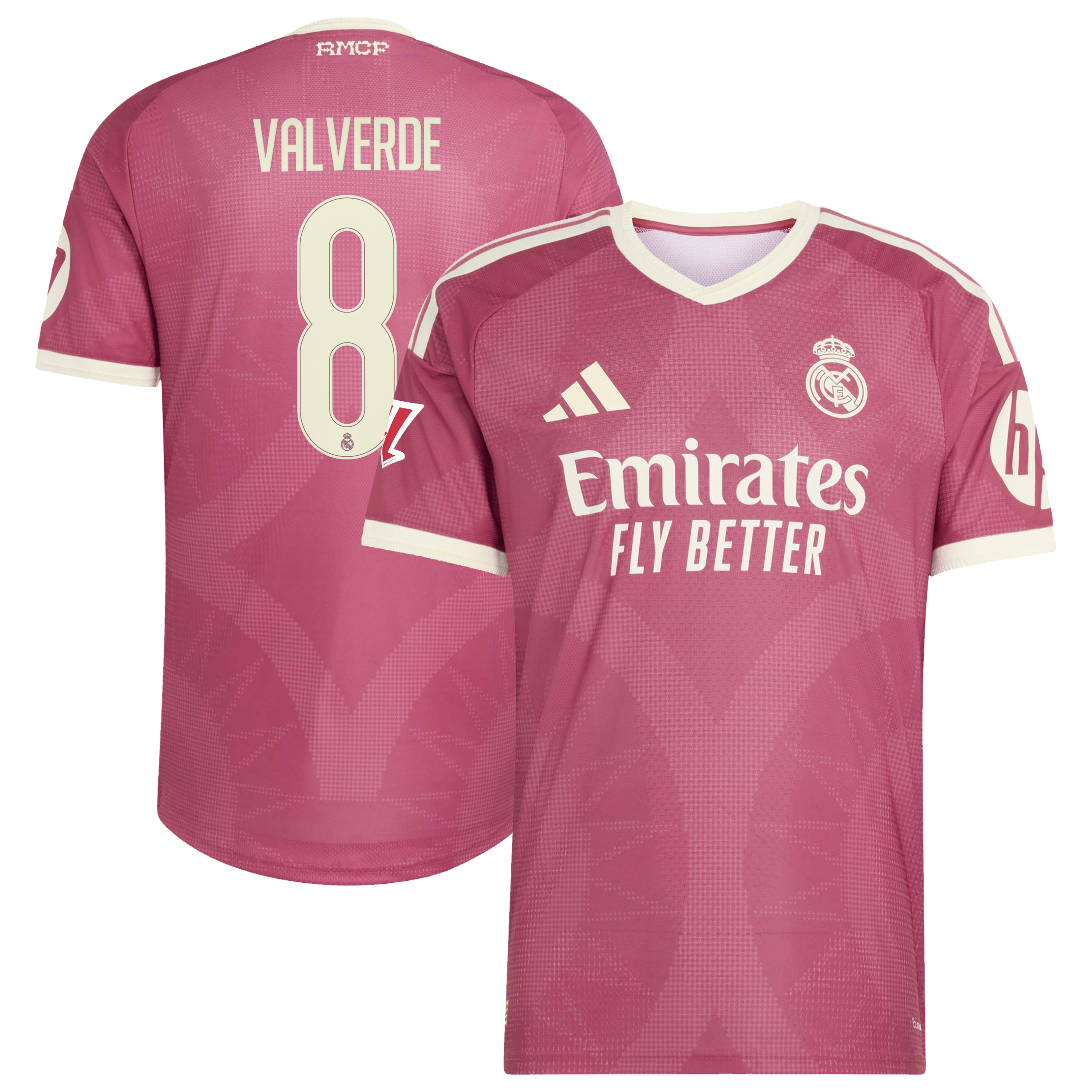 [LK] Youth Federico Valverde Real Madrid 2026/27 Third On-Field Authentic Jersey - Pink