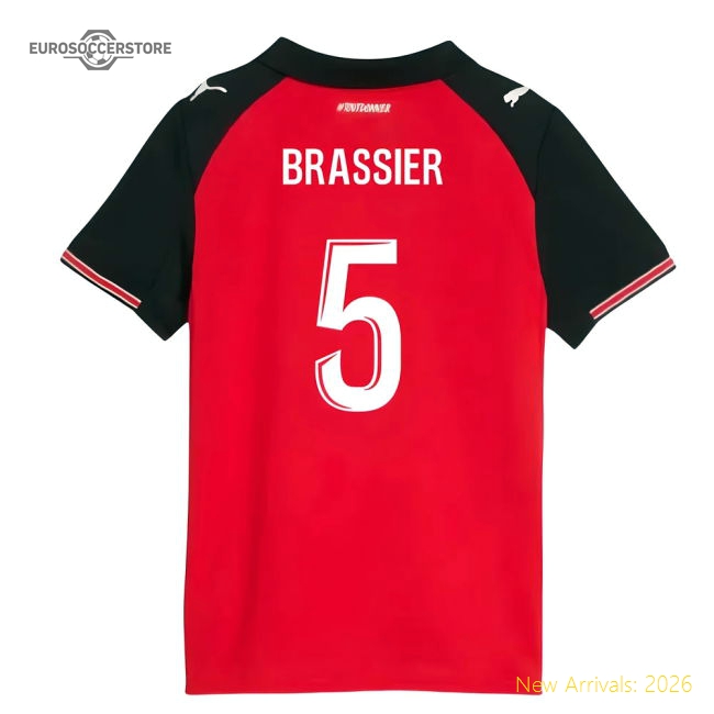 Performance 2025-2026 Stade Rennais Home Shirt (Kids) (Brassier 5)