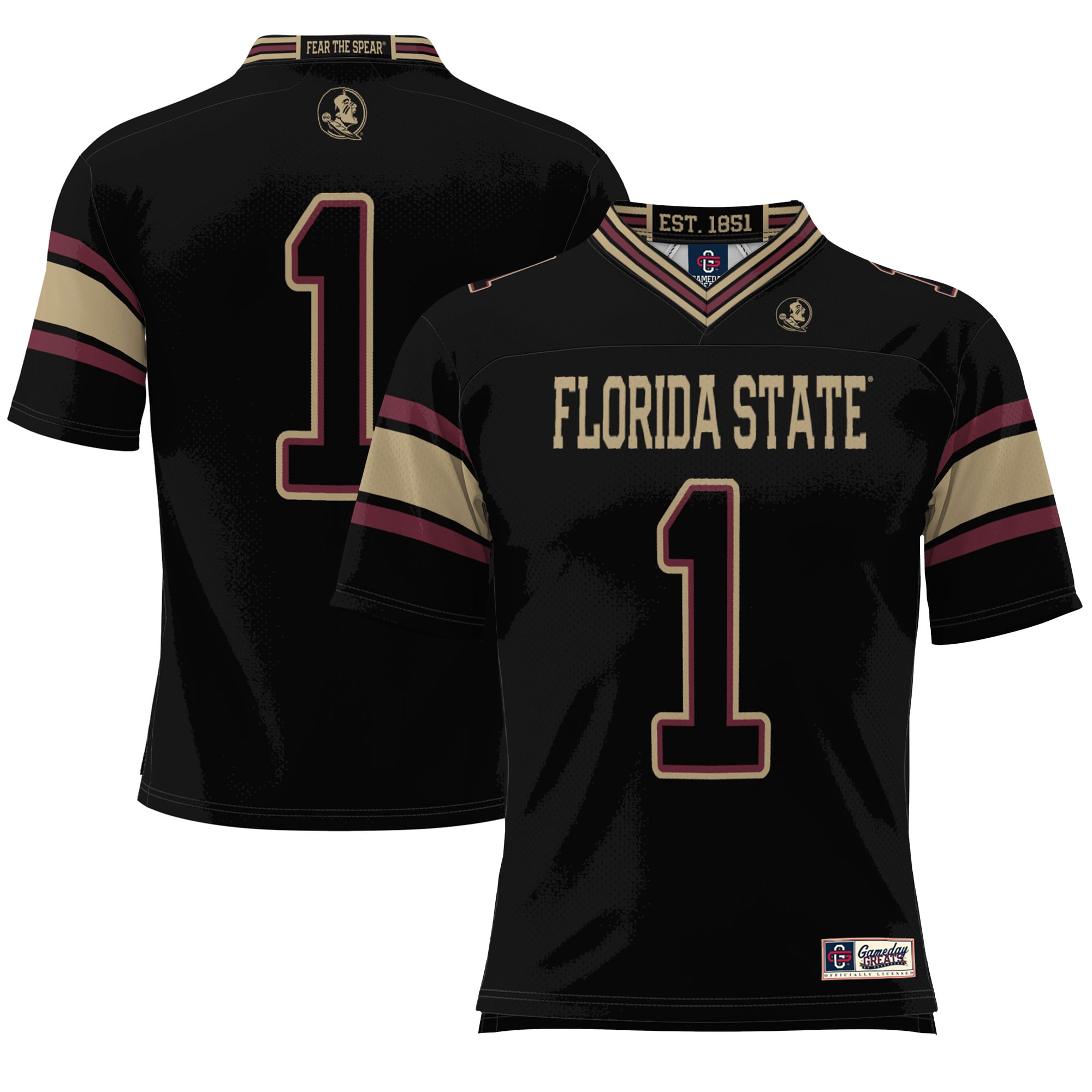 [DDG] Florida State Seminoles GameDay Greats Youth Endzone Football Jersey - Black