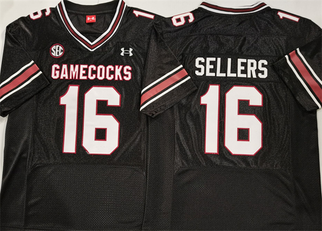 Men's None Black 2024 away jersey None #16 performance Jersey