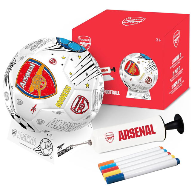classic Arsenal FC 'Colour In' Mini Football Set