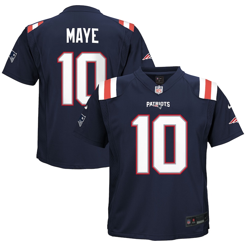 None Drake Maye New England Patriots NFL Team Game Jersey Football App