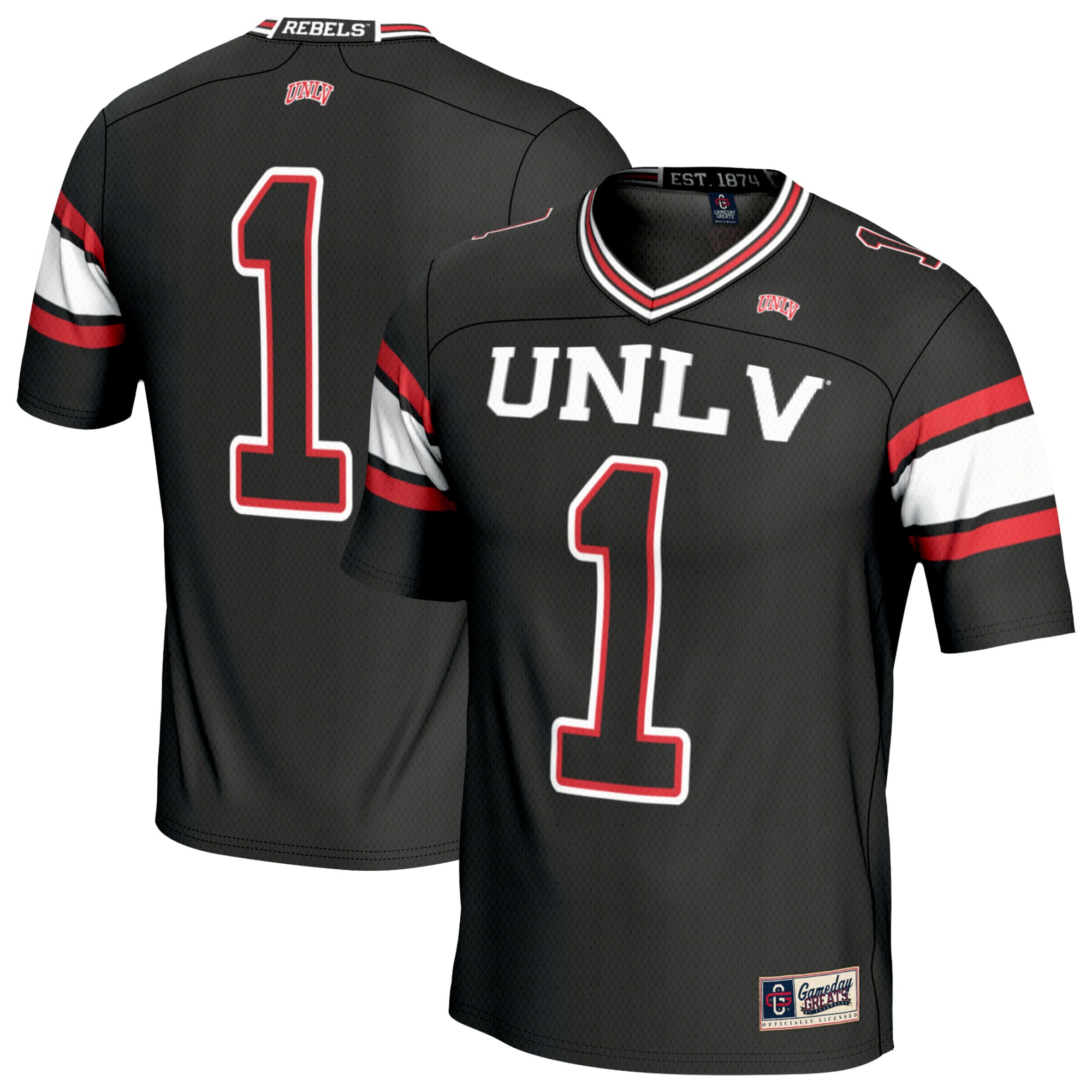 #1 UNLV Rebels GameDay Greats Unisex Lightweight Football Fashion 2026 Season Football Jersey - Black