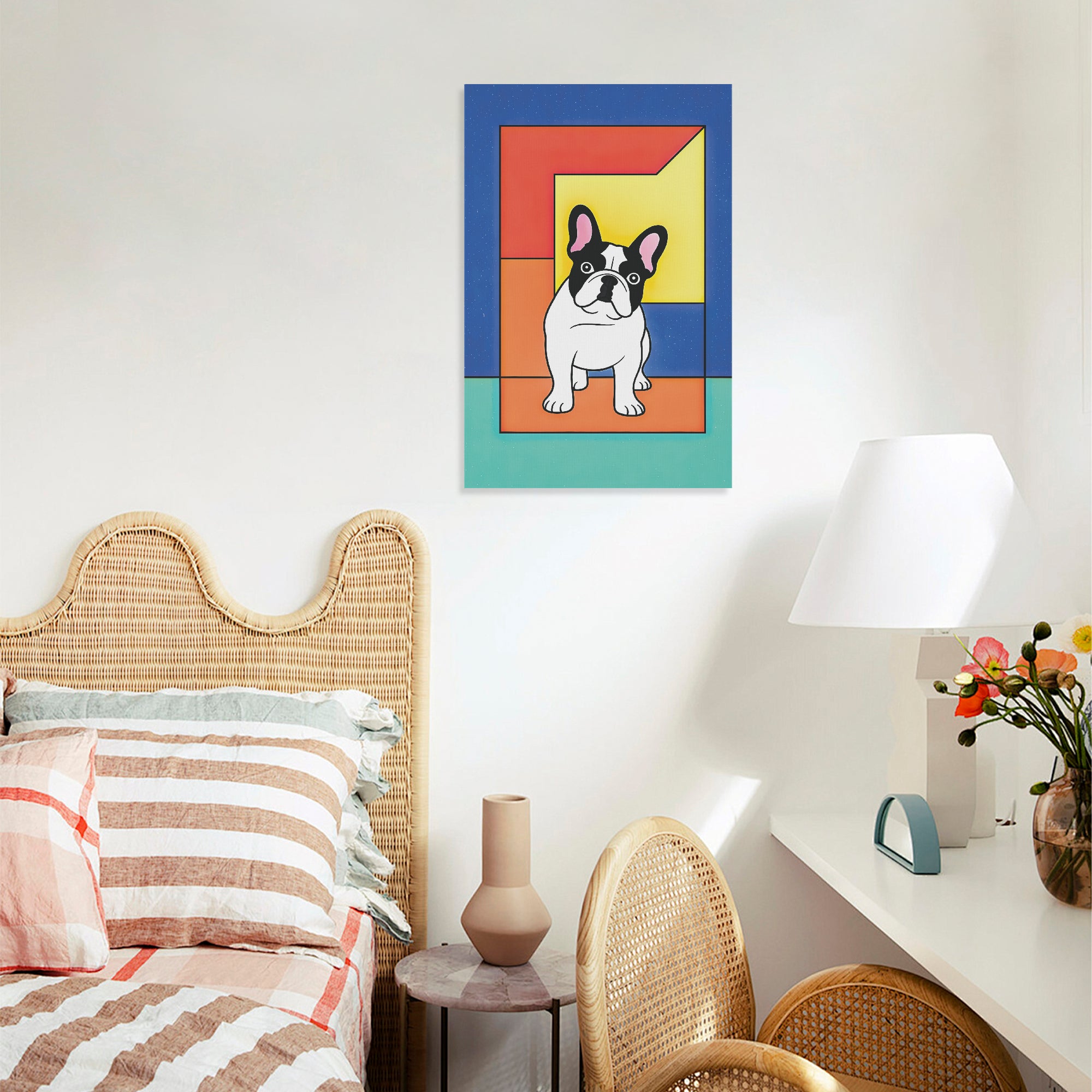 French Bulldog Chapo Vertical Canvas Painting Essential Dog Supply