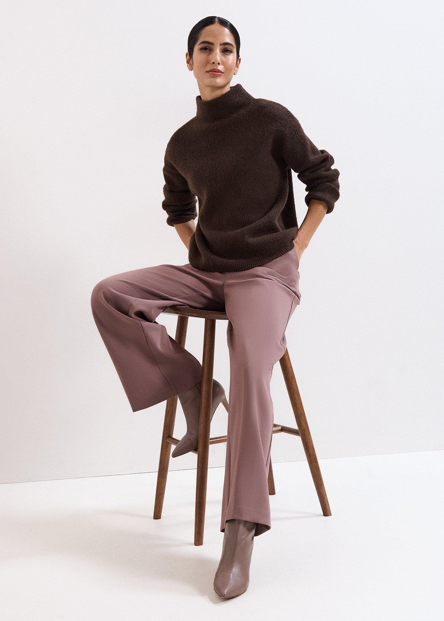 Zoe Warm Handle Funnel Neck Jumper