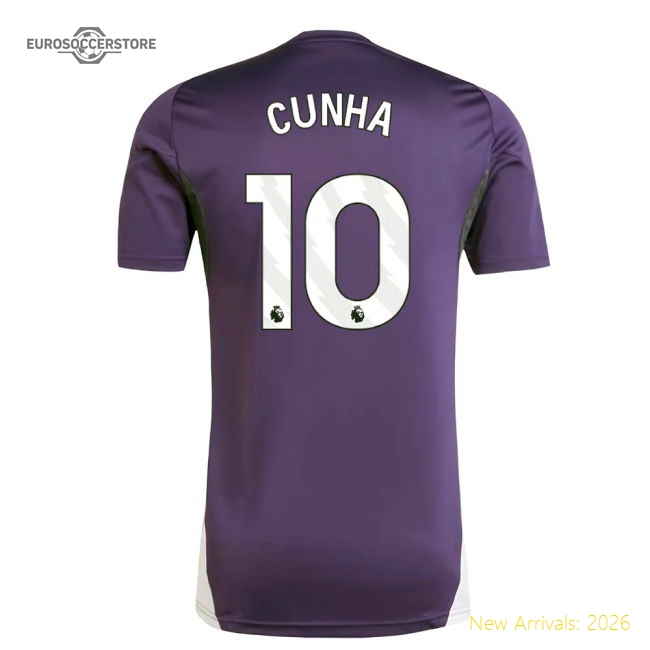 Top-grade 2025-2026 Man Utd Practice Shirt (aurora Plum) (cunha 10)
