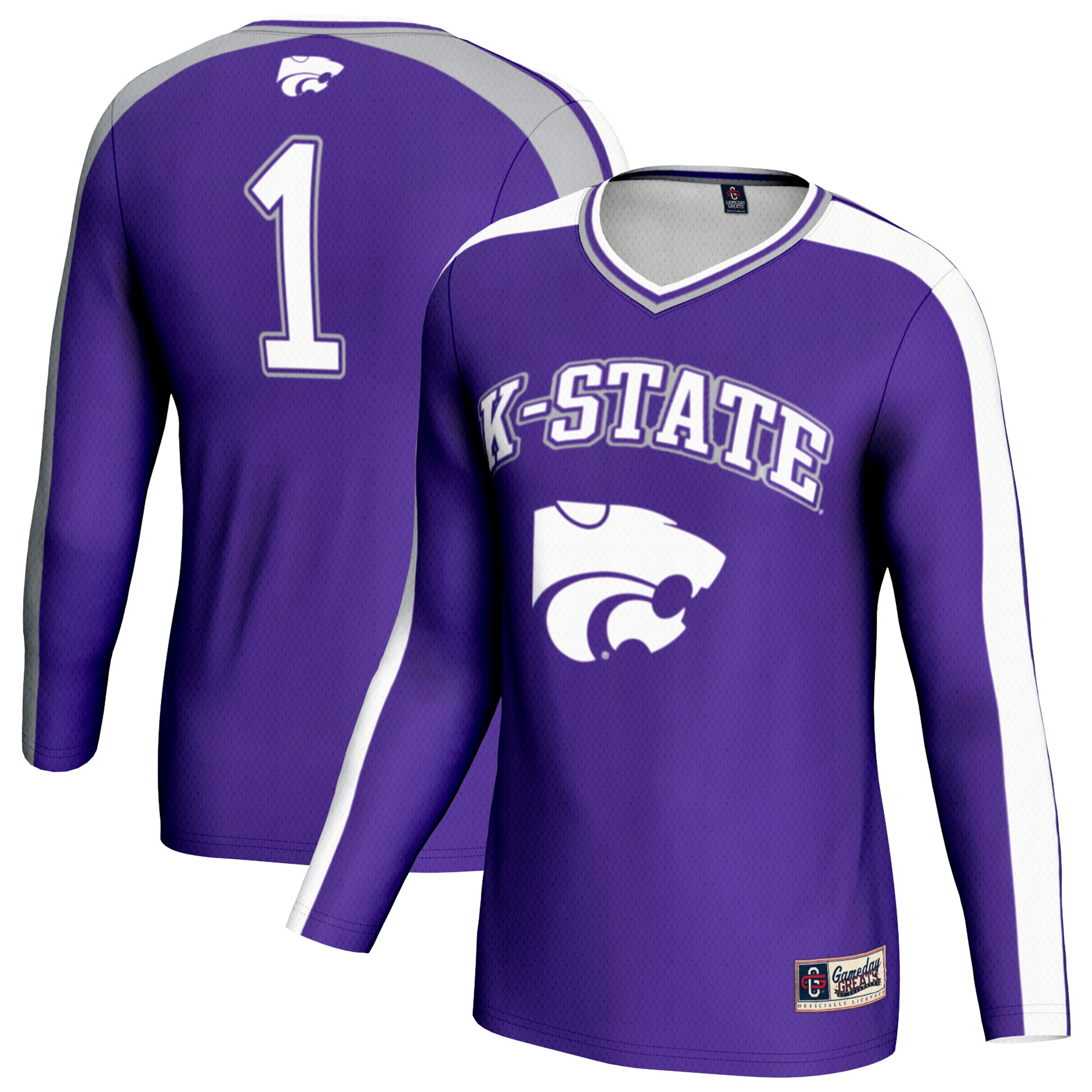[DDG] Kansas State Wildcats GameDay Greats Unisex #1 Lightweight Volleyball Fashion Jersey - Purple