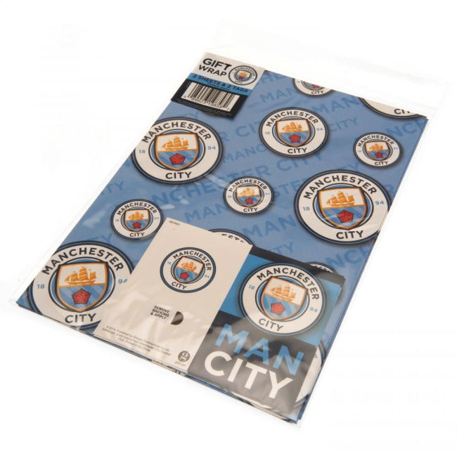 Manchester City FC Crest Gift Wrap (Fan Favorite)