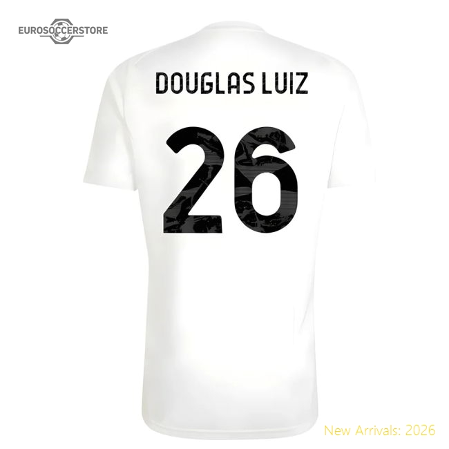2025-2026 Bianconeri Training Tee (white) (douglas Luiz 26)