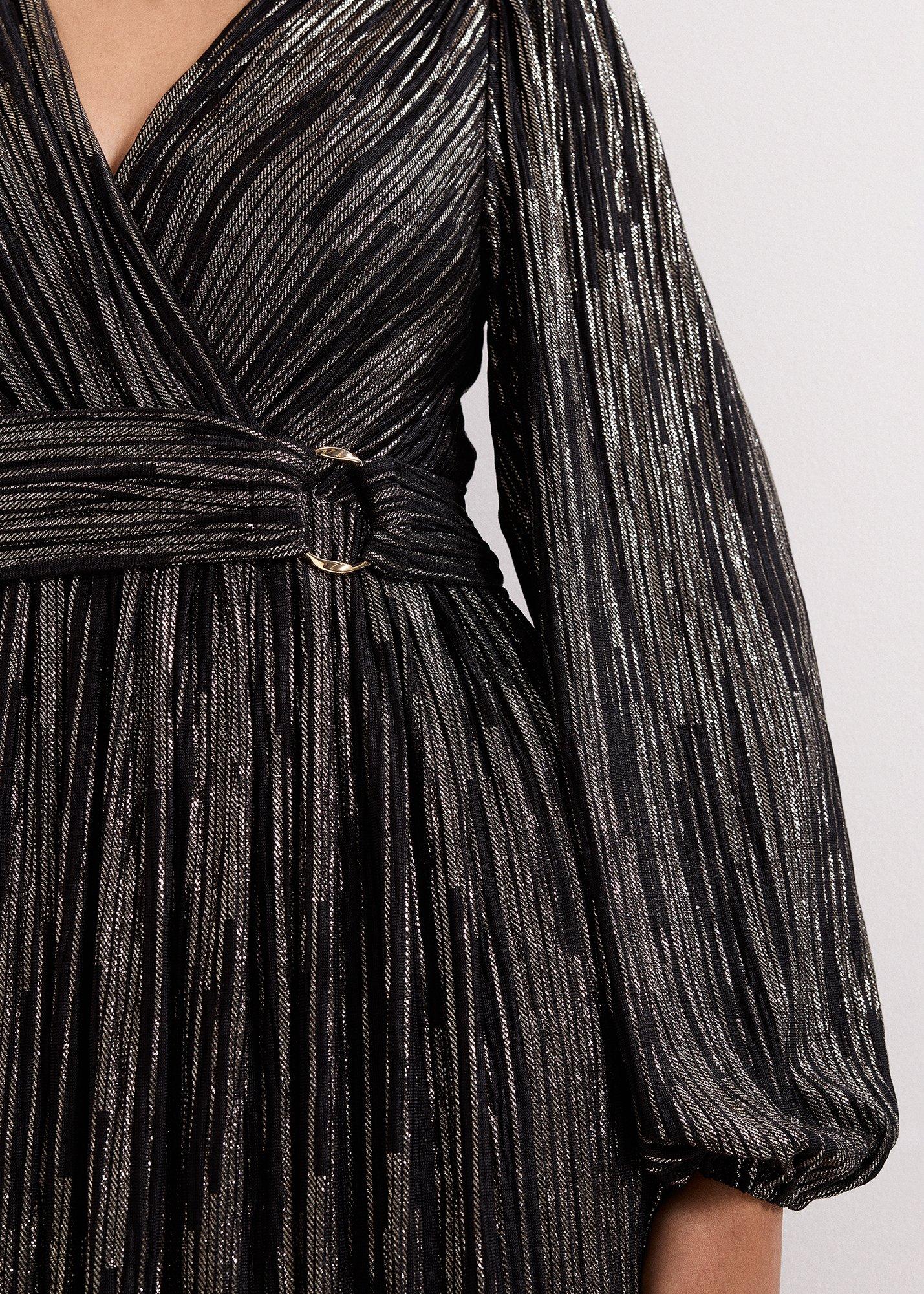 Petite Emre Stripe Midi Dress