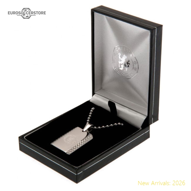 Chelsea FC Patterned Dog Tag & Chain