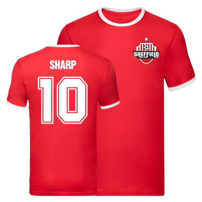 Billy Sharp Sheffield United Ringer T-Shirt - Red (Adult