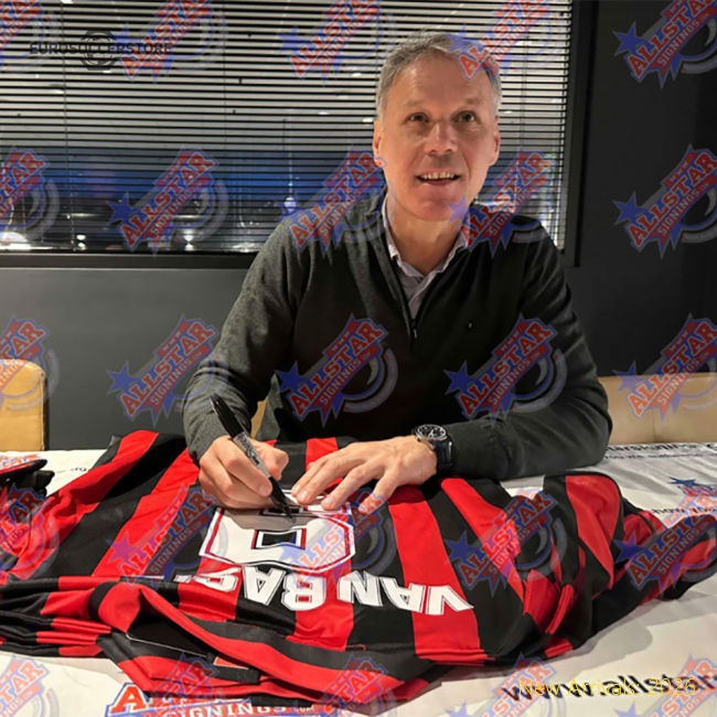 Van Basten Signed Supporter Wear Jersey Exclusive