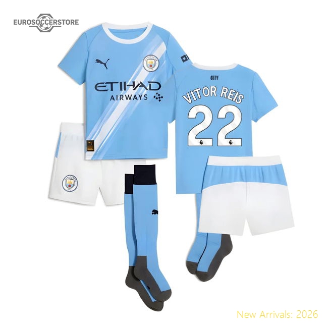 Man City Home Mini Kit 2025-2026 Fan Wear Jersey For Match Days