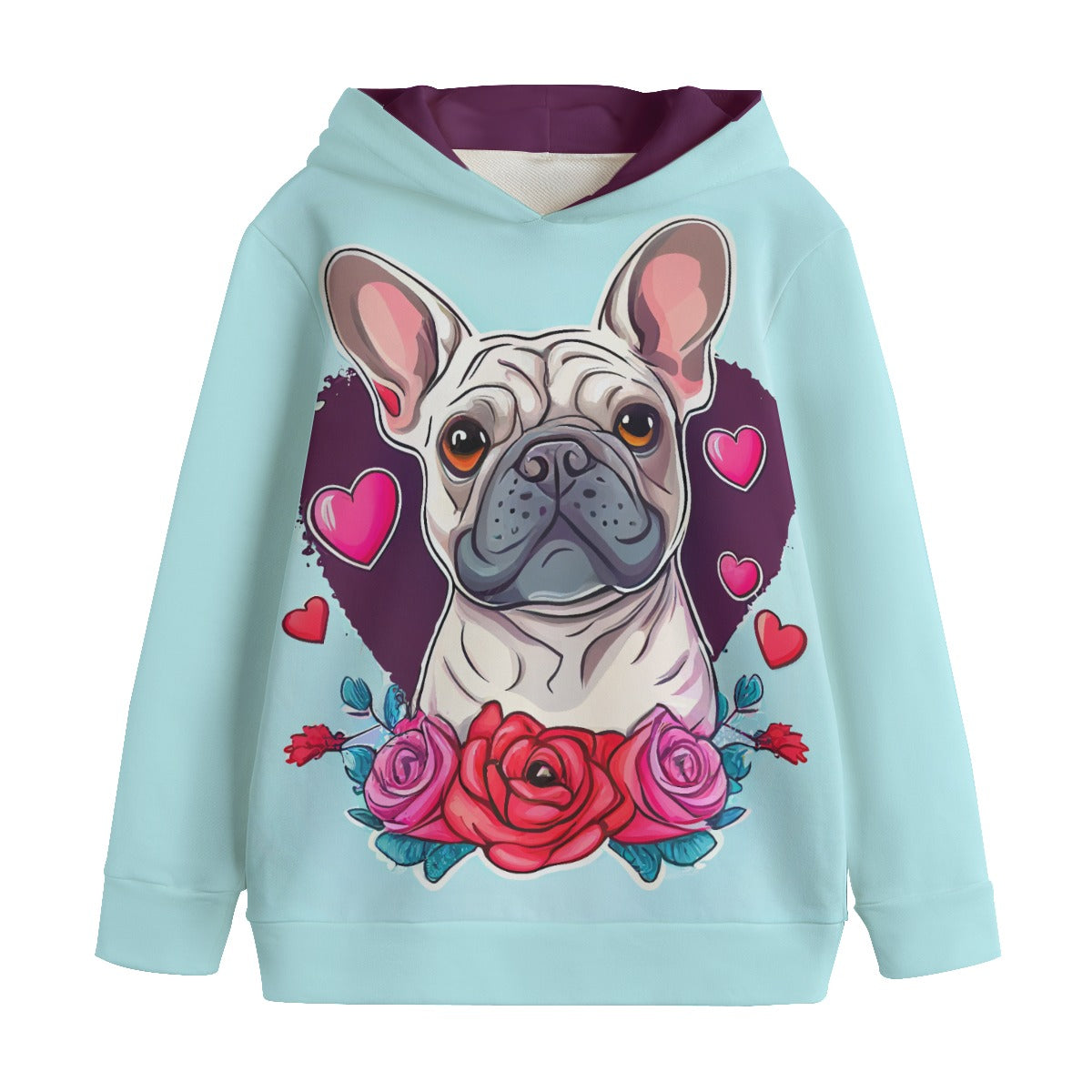 French Bulldog Gigi All Over Print Kid's Pullover Hoodie Durable Dog Item