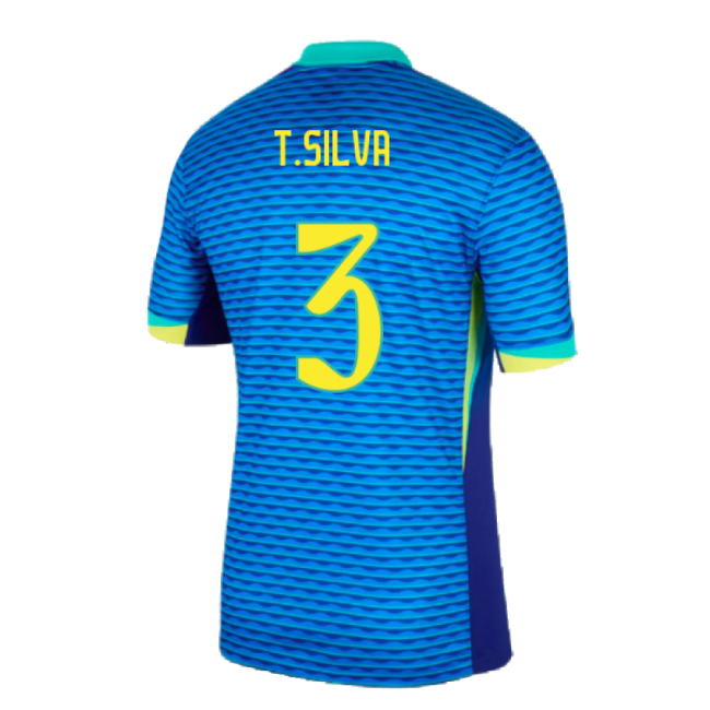Official 2024-2025 Brazil Away Shirt (T.Silva 3) High Performance