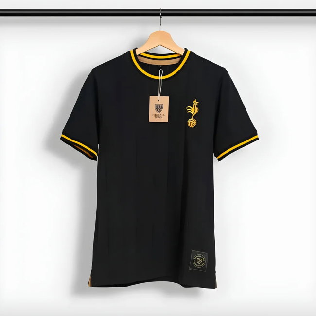 France Cockerel Retro Football Shirt Black