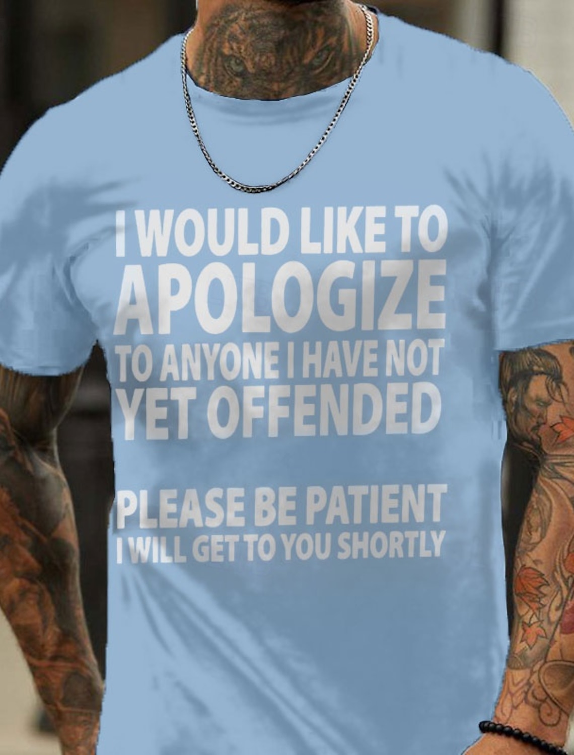 Men's Graphic T-Shirt - Sarcastic Humor 'Haven't Offended You Yet'