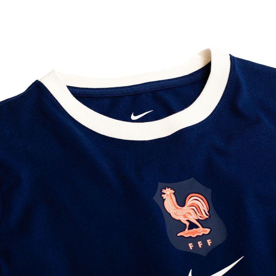 France T Shirt Crest Women's Euro 2025 Blue Void Kids