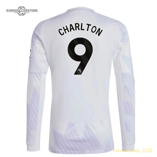 Authentic 2025-2026 Man Utd Long Sleeve Away Shirt (charlton 9)