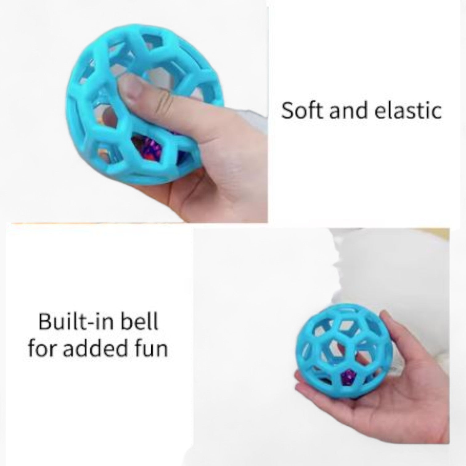 French Bulldog Bellybo Frenchie Ball Toy – Safe Rubber Geometric Bell