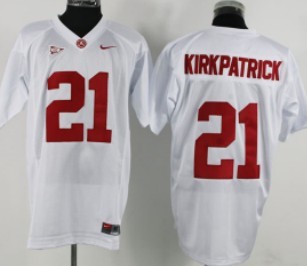 Men's Alabama Bama White 2024 game day Kirkpatrick White #21 match