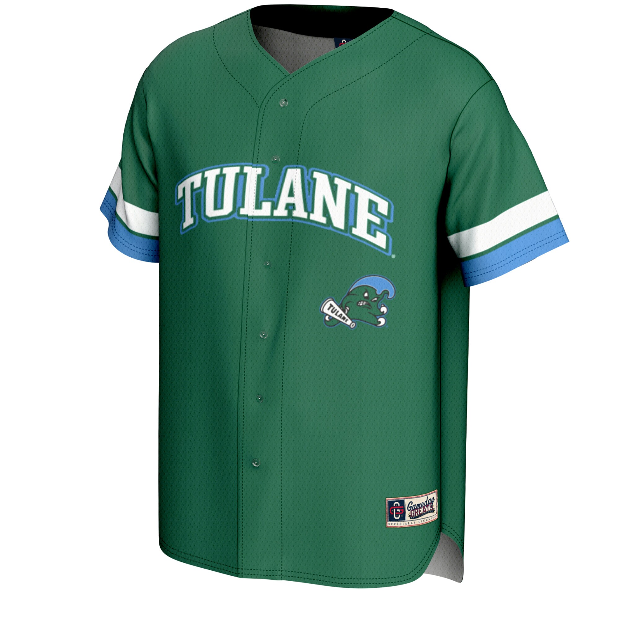 [NJP] Tulane Green Wave GameDay Greats Youth Spirit Baseball Jersey - Green