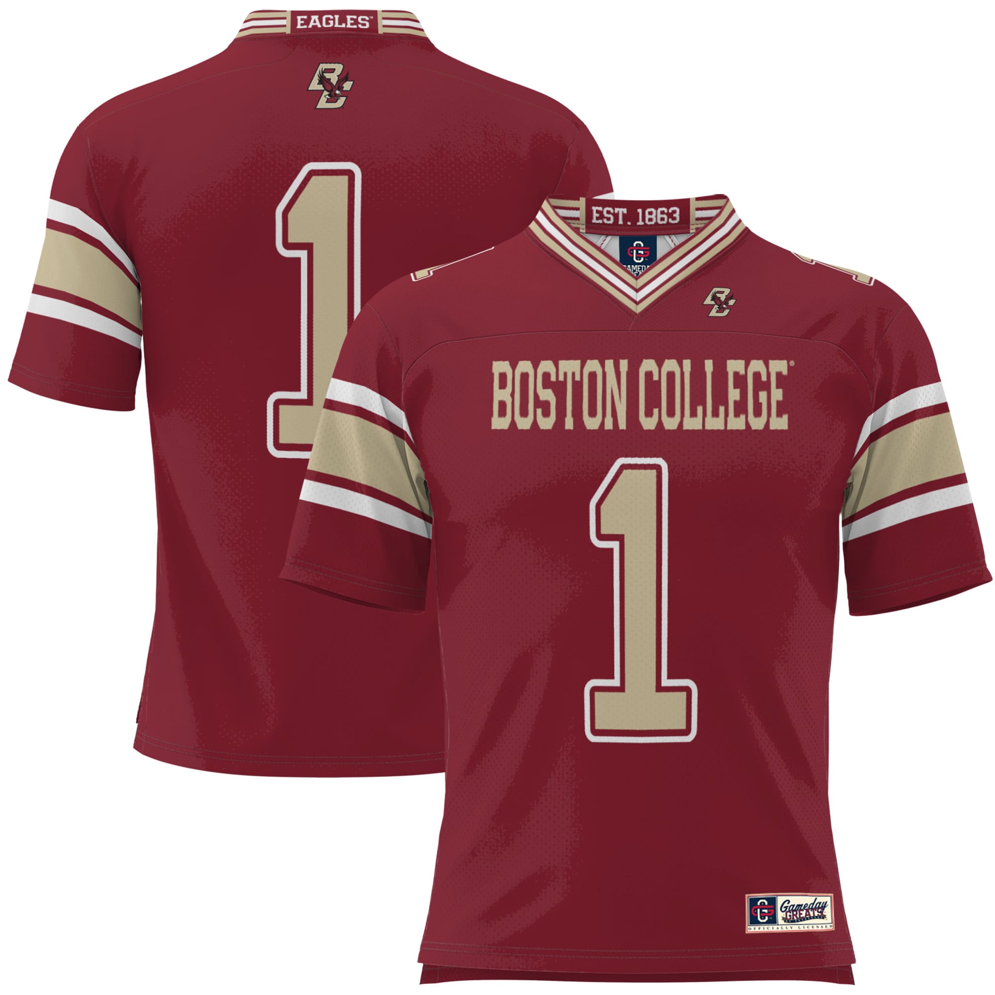 [DDG] Boston College Eagles GameDay Greats Youth Football Jersey - Maroon