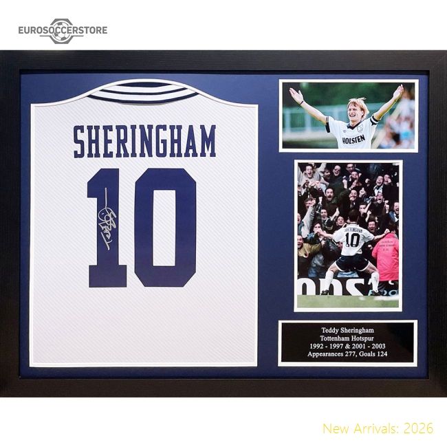 Exceptional Thfc Hotspur Fc 1994 Sheringham Signed Shirt (framed)