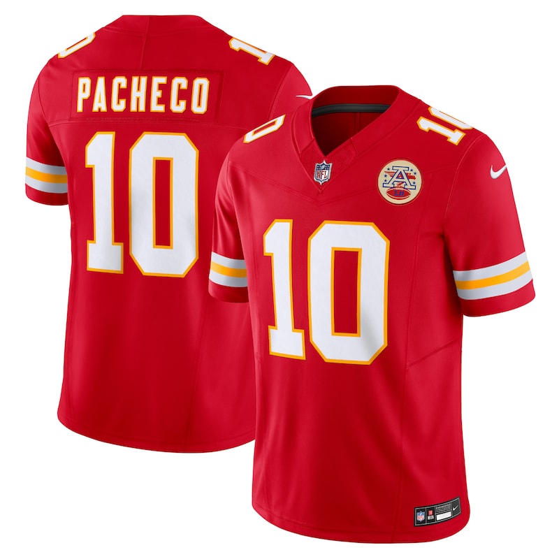 None Isiah Pacheco Team Captain KC Chiefs Premium Jersey Game Day Wear