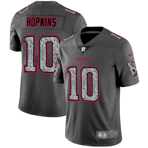 Authentic NFL Houston Texans #10 DeAndre Hopkins Gray Fashion Jersey