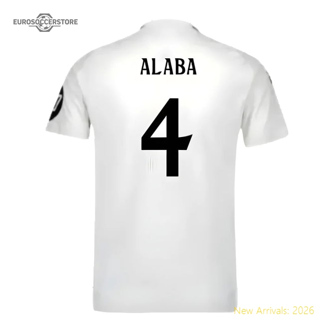 2024-2025 Real Madrid Authentic First Jersey (alaba 4) - Supporter Edition