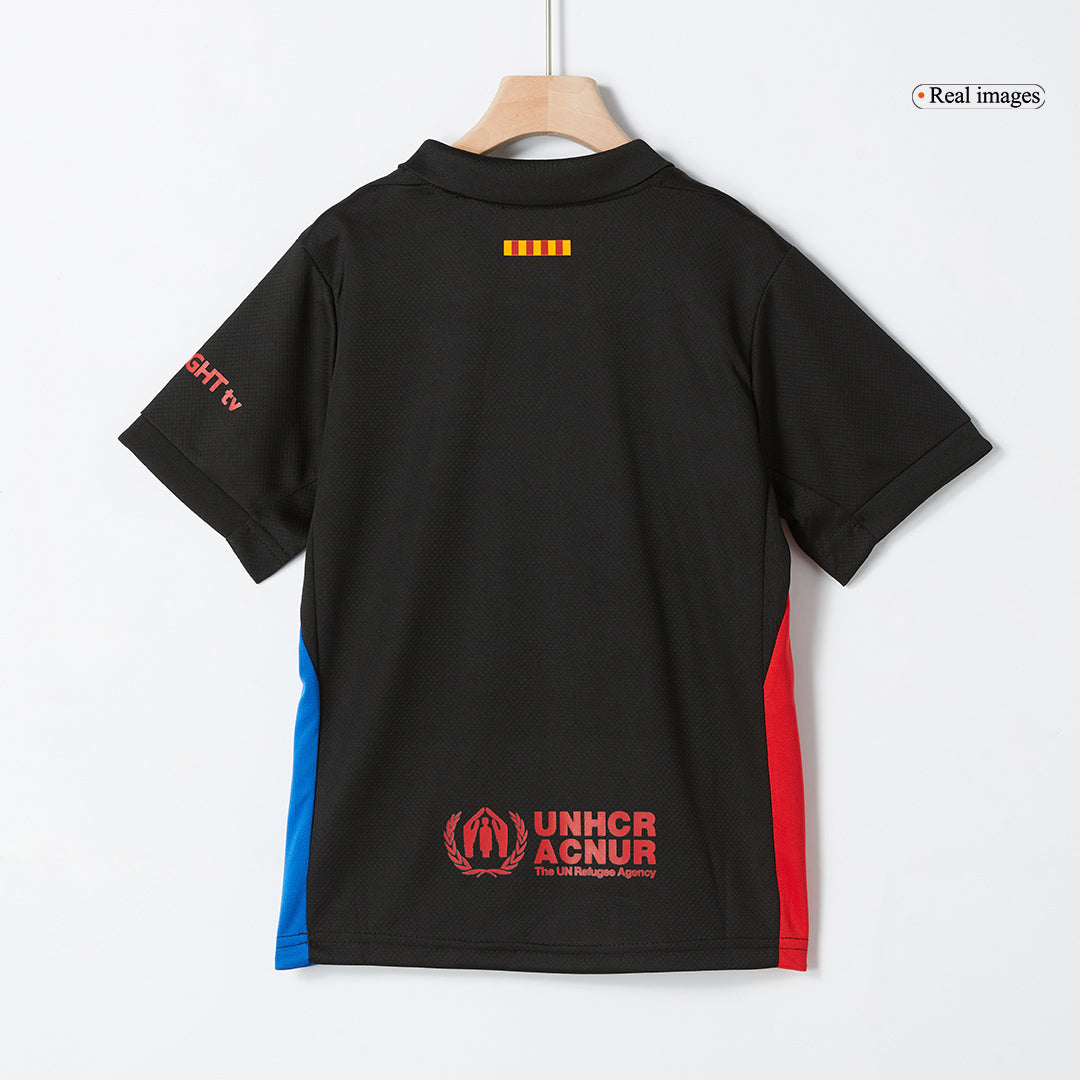 Kid's Barcelona Away Soccer Jersey Kit(Jersey+Shorts) 2024/25Authentic