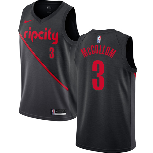 Nike Trail Blazers Black Trail Blazers #3 Jersey - Reasonably Priced