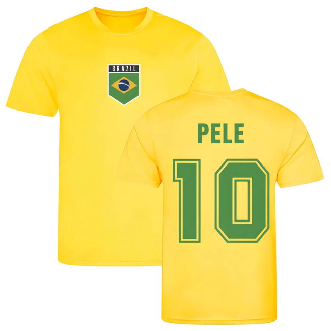 Official Pele Brazil Training Jersey (Yellow) Official Professional